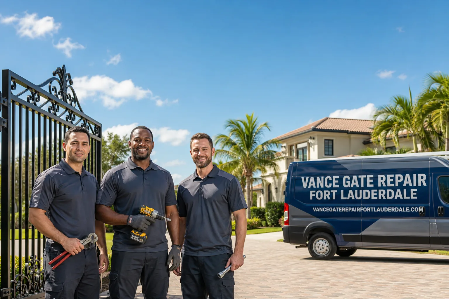 Vance Gate Repair Fort Lauderdale gate repair service vehicle and crew in Fort Lauderdale, FL